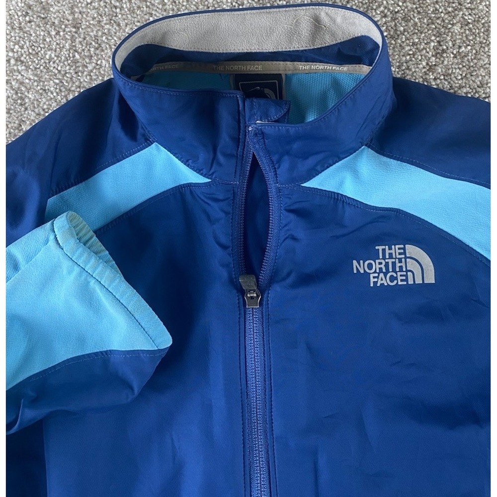 The North Face Flight Series Jacket Blue Color Block Womens M Pockets Full Zip